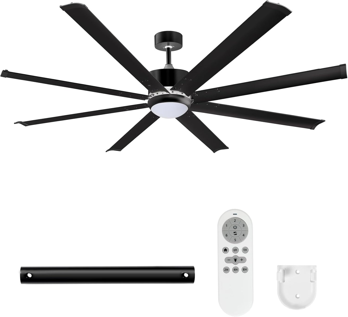 72in Ceiling Fan with Light and Remote for Indoor Outdoor Use