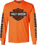 Harley-Davidson Men's Long Sleeve Orange Bar & Shield Shirt