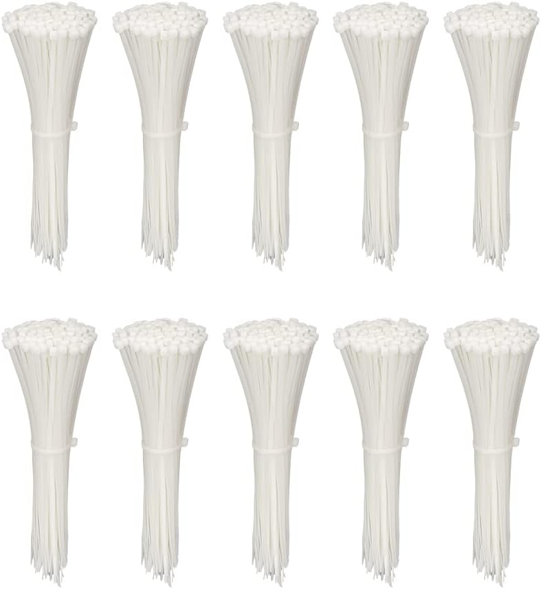 KOOWIN 1000 Pack 4 Nylon Zip Ties - Small Wire Wraps