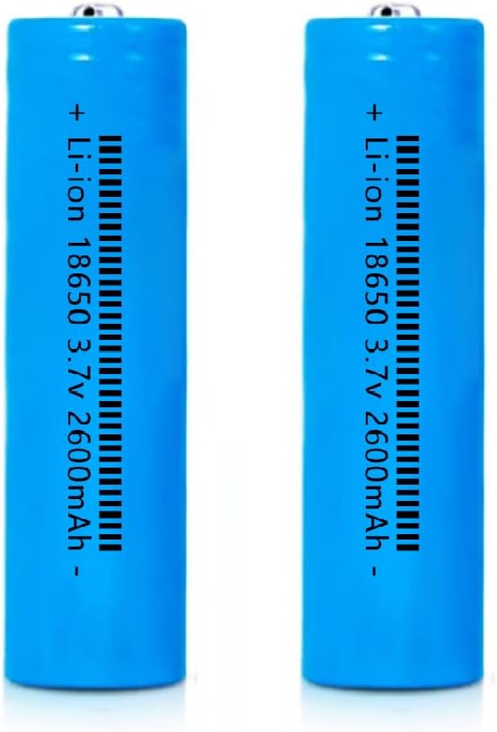 Long-lasting Power: 2Pcs 18650 Rechargeable Batteries