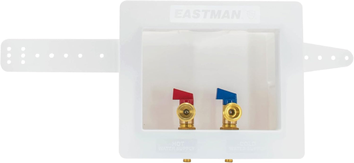 Eastman 1/2 PEX to 3/4 MHT Washing Machine Box with Double Drain