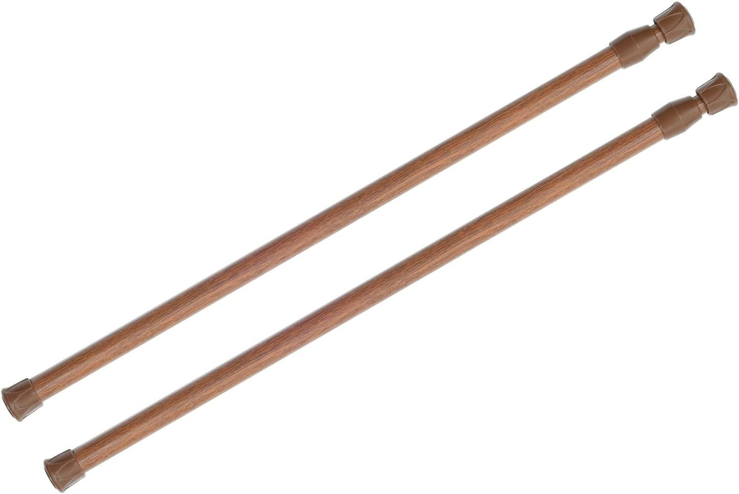 Adjustable Oak Curtain Rods - No Drill, Easy Install!