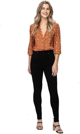 Judy Blue High Waist Tummy Control Classic Black Skinny Jeans