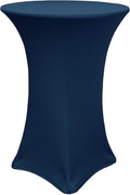 Navy Blue Spandex Table Cover - Perfect Fit for Round Tables