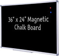 36 x 24 in Magnetic Black Chalkboard for Wall - Durable School