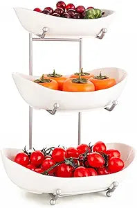 jessie 3 Tier Fruit Bowls for Kitchen Counter - Stylish Storage
