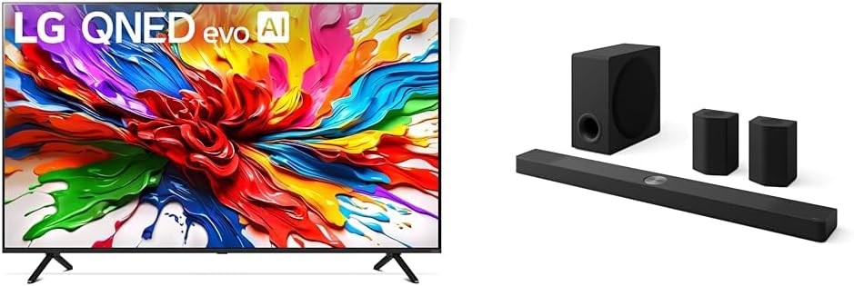 LG 65-Inch QNED92A 4K Smart TV & S95TR Soundbar Bundle