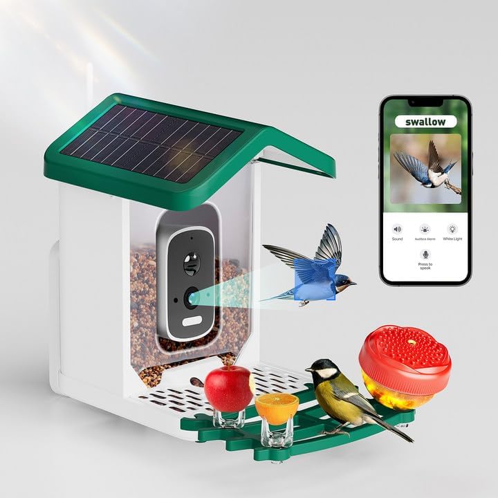 Squirrel-Proof Smart Bird Feeder: Solar HD Camera & AI Identification