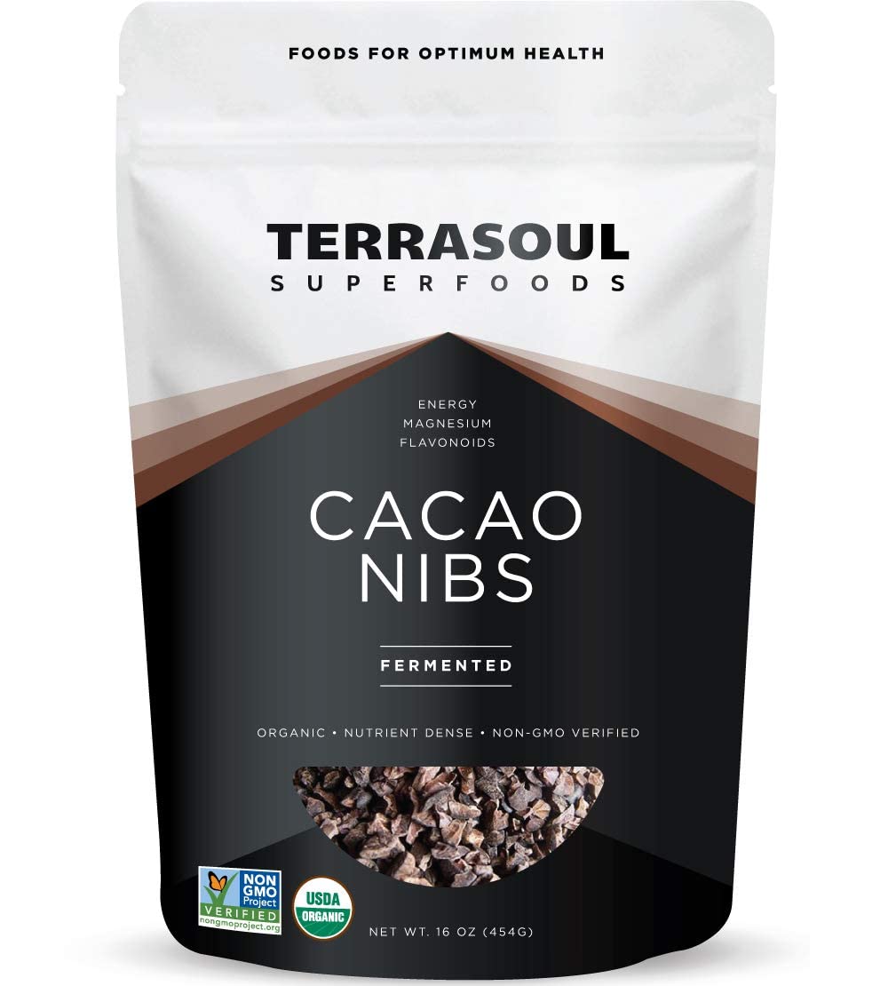 Raw Organic Cacao Nibs - Terrasoul Superfoods 2 Lbs Pack
