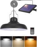 Solar Pendant Shed Light 3-Color Dimmable Solar Lantern - Remote
