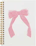 Coquette Pink Bow Spiral Notebook 5.5x8.3 - Preppy Hardcover Journal