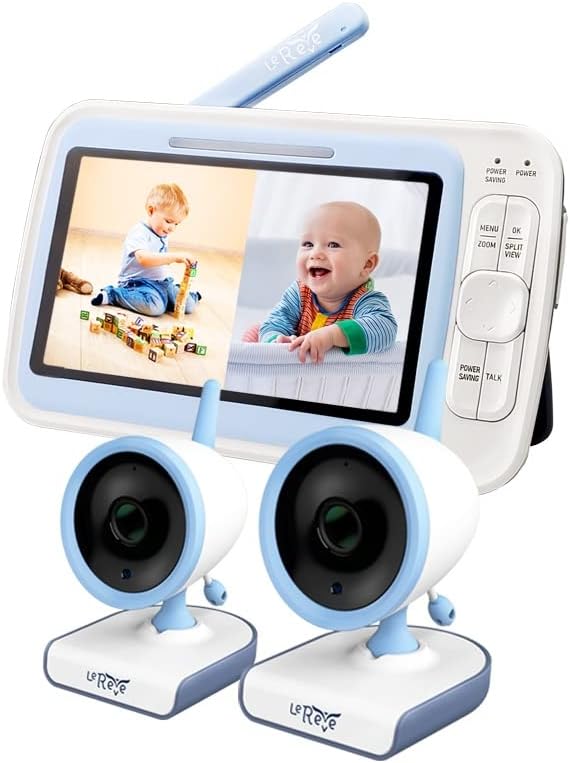 LEREVE Low EMF Baby Monitor: Crystal Clear Video, No WiFi, Long Range
