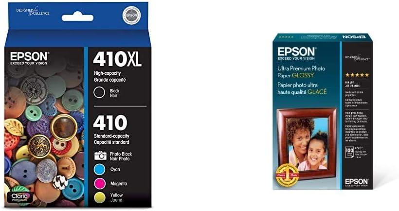 Epson T410XL-BCS High Capacity Ink and Glossy Photo Paper Pack