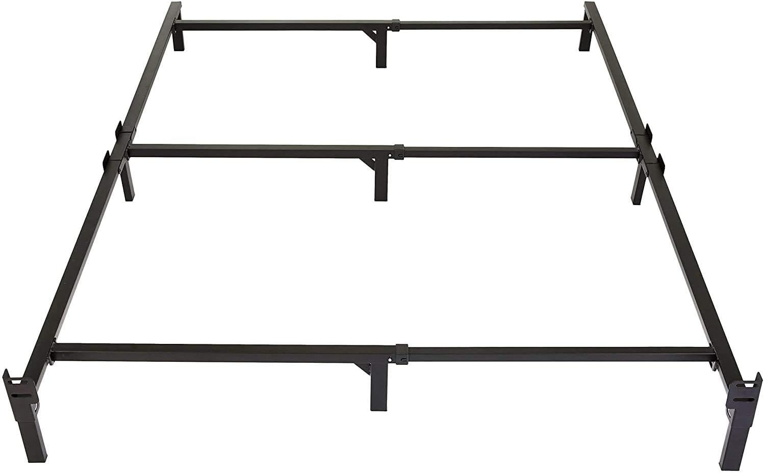 King-Size Metal Bed Frame with 9-Leg Base for Stability