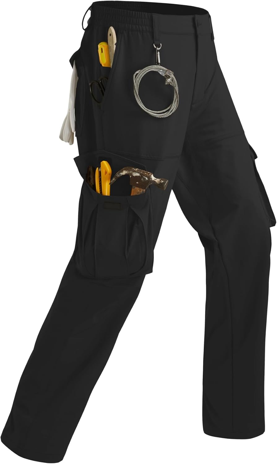 FAIABLE Mens Work Cargo Pants Tactical Hiking Pants for Outdoors