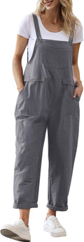 Women Long Casual Loose Bib Pants Overalls Romper - Comfortable Summer