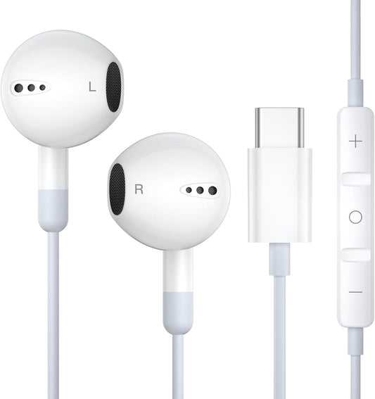 HiFi USB-C Earbuds w/ Mic & Volume Control - ZEALBON