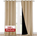 NICETOWN Thermal Insulated 100% Blackout Curtains Biscotti Beige