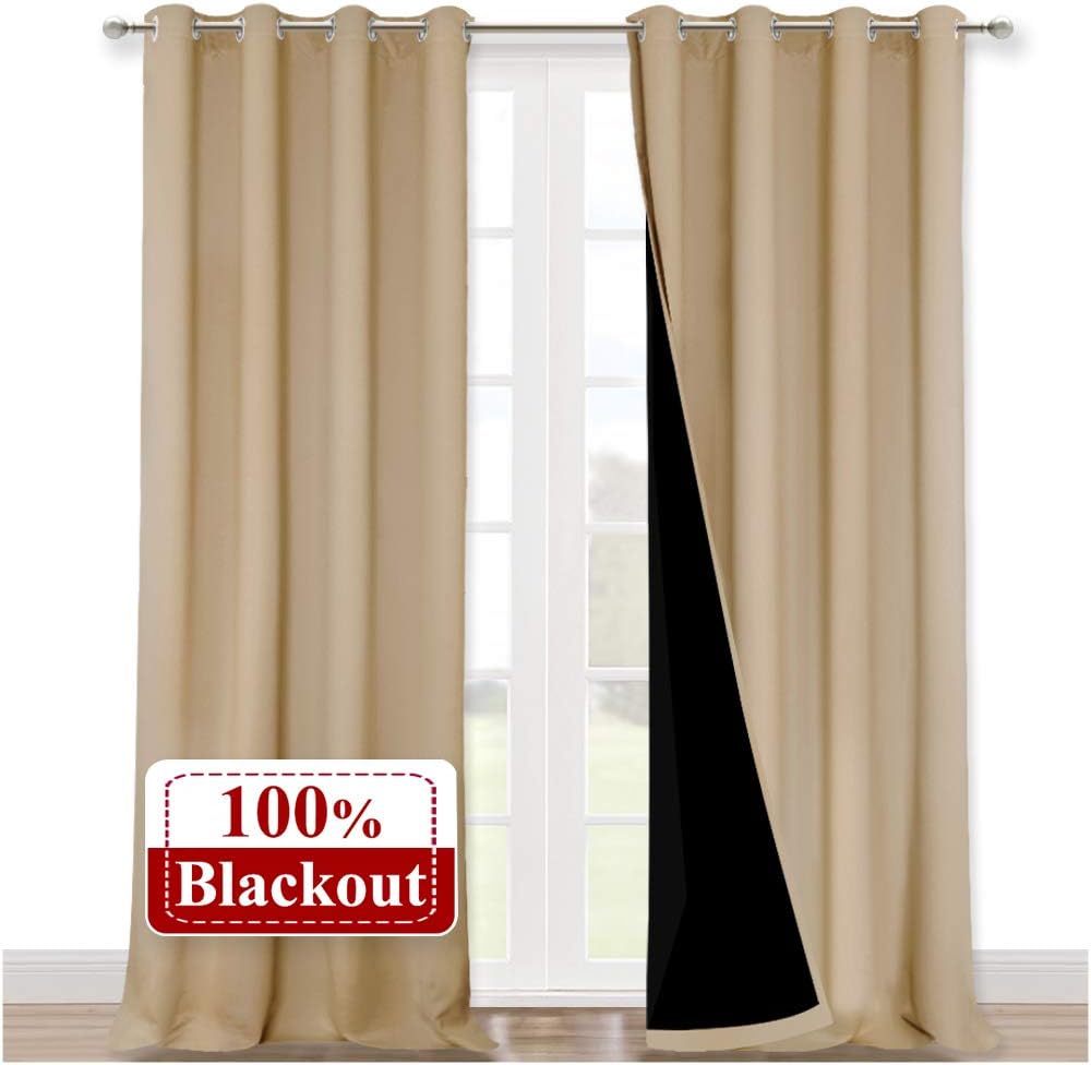 NICETOWN Thermal Insulated Blackout Curtains for Total Privacy