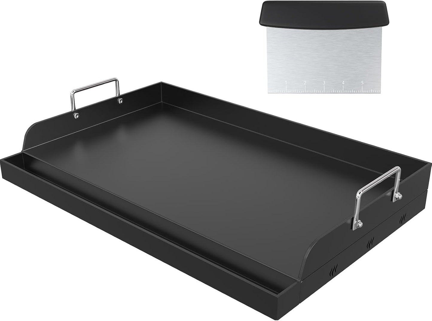 YACONA 25in16in Nonstick Universal Griddle for Gas Grill Cooking