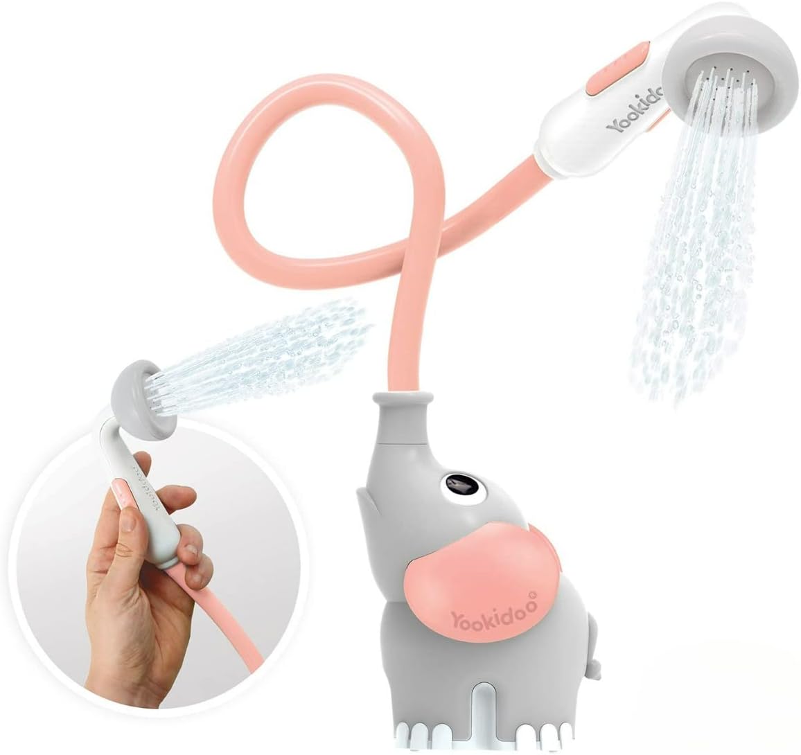 Yookidoo Baby Bath Shower Head - Fun Elephant Rinser for Kids