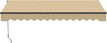 Aleko 13x10 ft Caribbean Style Manual Black Frame Awning - Instant