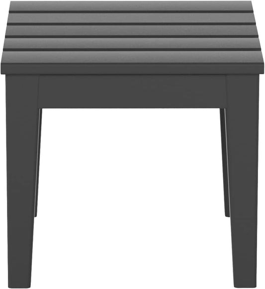 Ashore Outdoor Patio Modern Adirondack Side Table in Gray