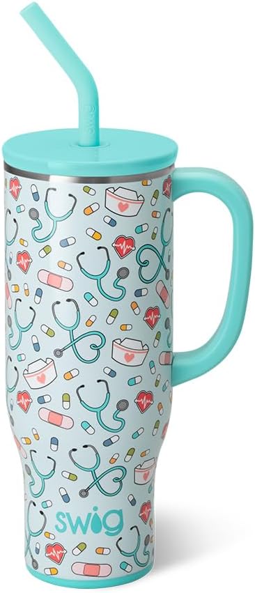 Swig Life 30oz Mega Mug - Insulated Tumbler with Handle & Straw