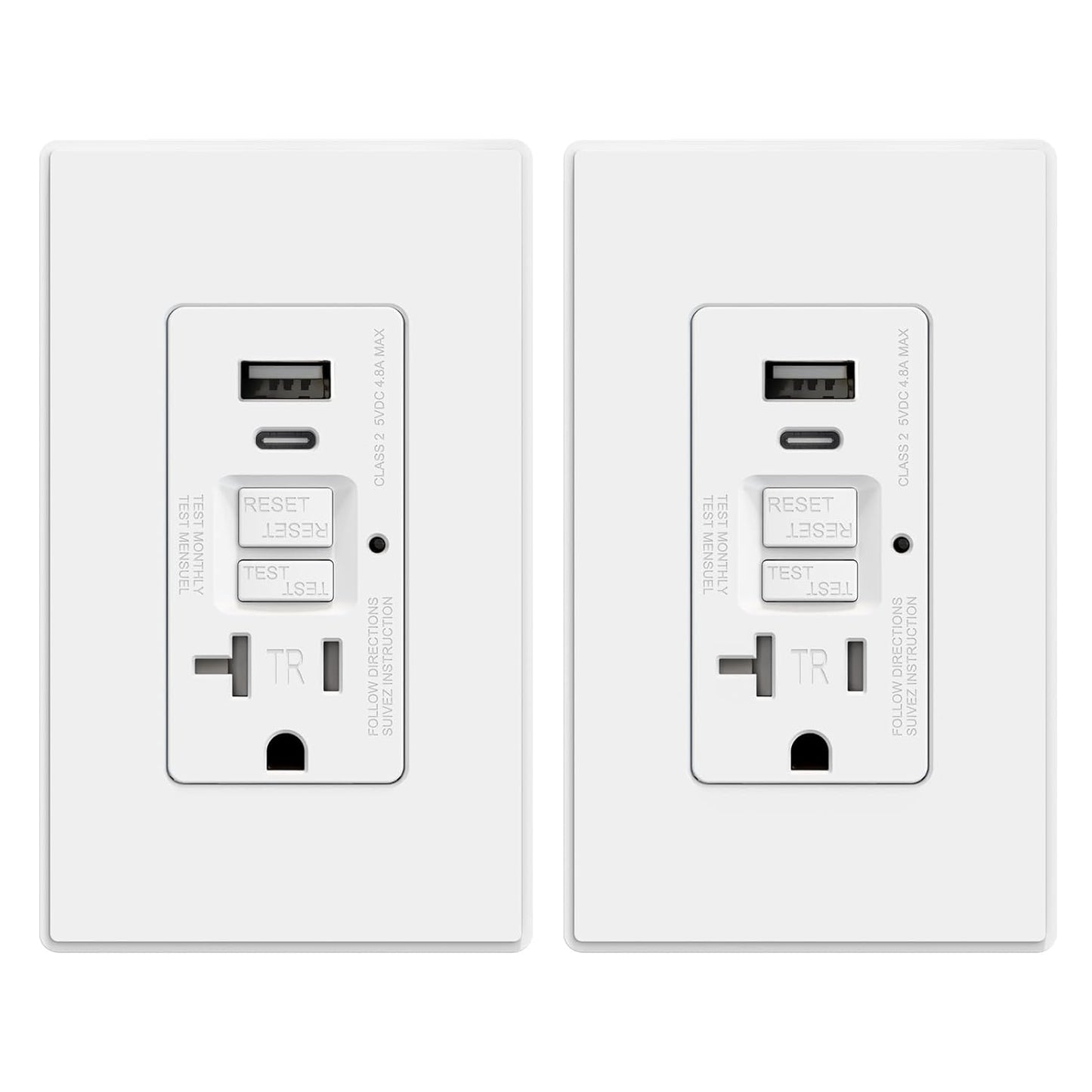 ELEGRP GFCI Outlet with USB Ports for Safe Charging Solutions