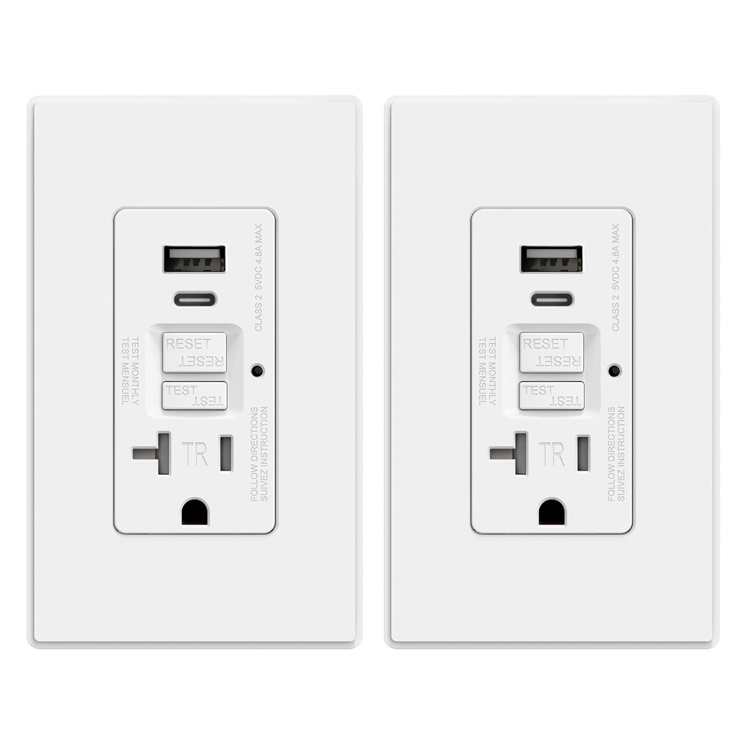 ELEGRP GFCI Outlet with USB Ports for Safe Charging Solutions