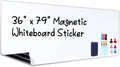 Magnetic Whiteboard Sticker 36in x 79in - Peel and Stick Dry Erase