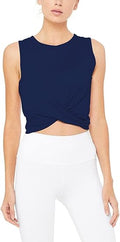 Womens Cropped Workout Tops Flowy Gym Crop Top - Slim Fit