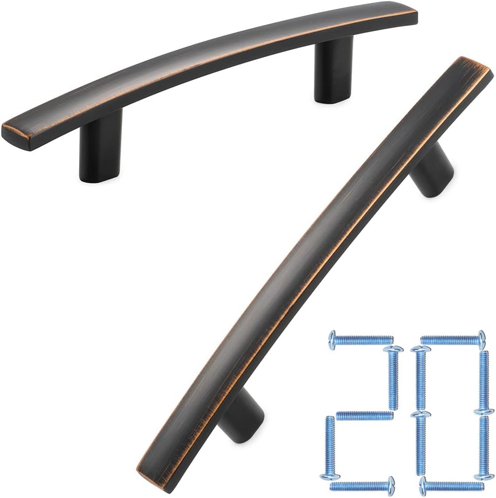 KOOFIZO 20-Pack Solid Curved Bar Cabinet Pulls for Furniture