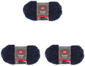 RED HEART Hygge Yarn Indigo Pack of 3 - Soft Bulky Cozy Knit