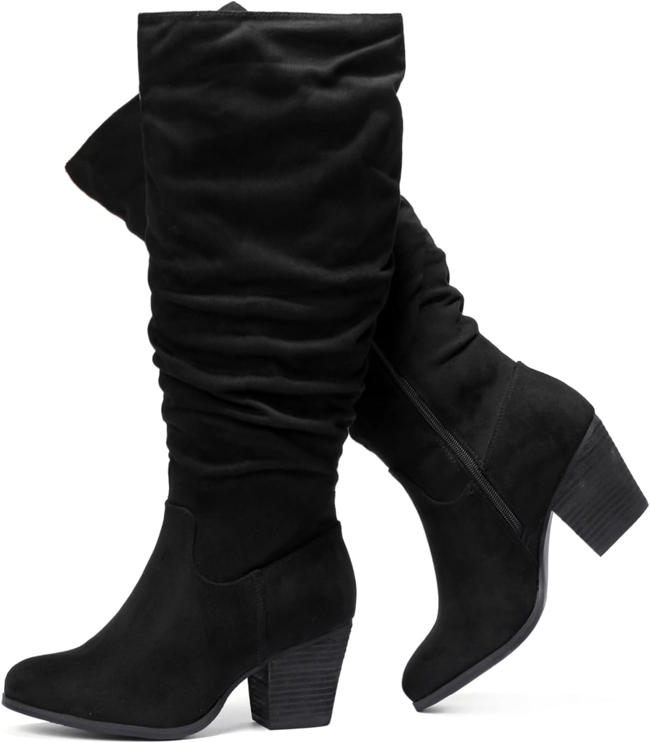 Luoika Women's Extra Wide Calf Slouchy Knee High Boots Review
