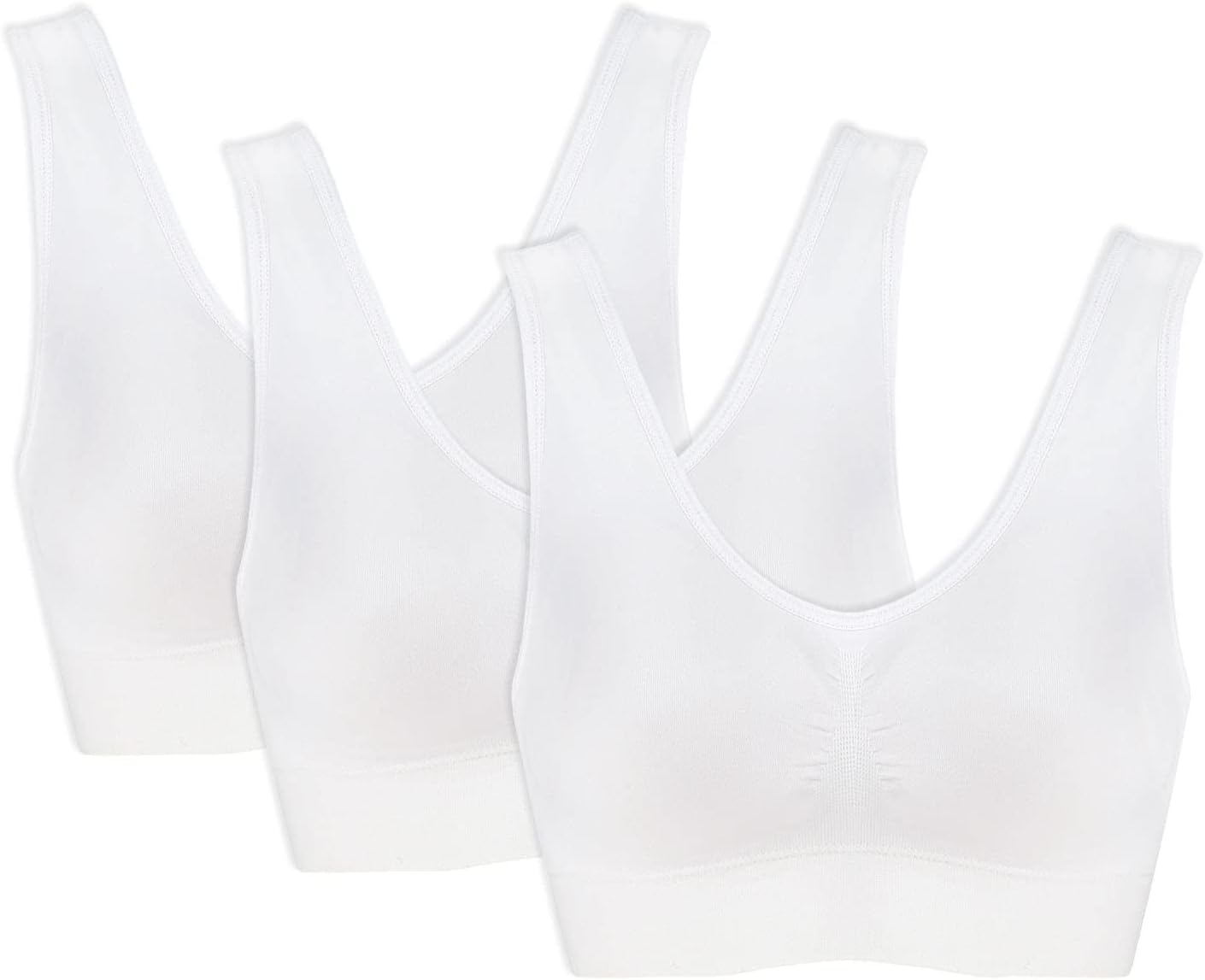 Wireless Seamless Women's Bra 3 Pack for All-Day Comfort
