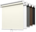 Cordless Roller Shades 36in x 72in Cream - 100% Blackout No Drill