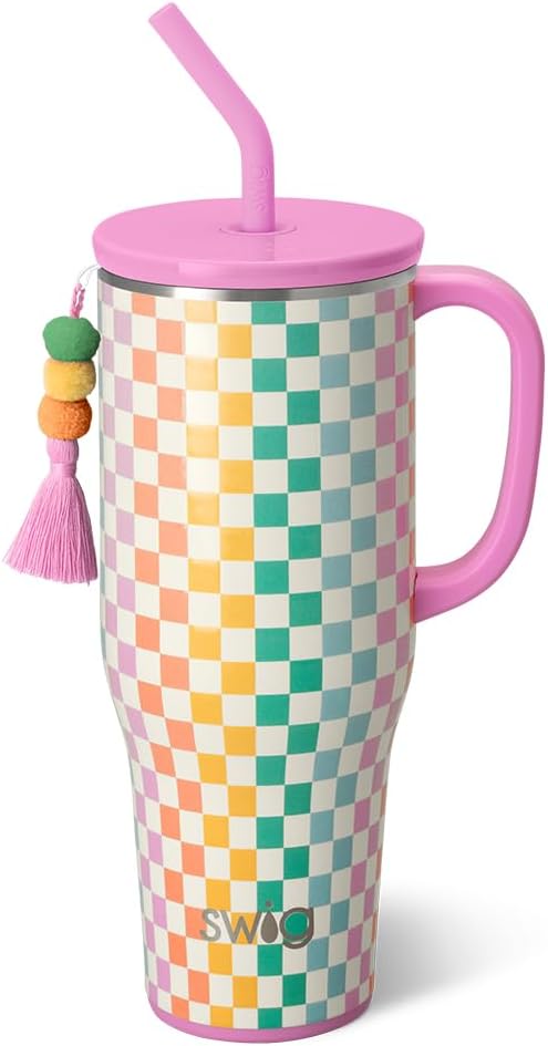 Swiglife 40oz Mega Mug: Insulated Tumbler with Handle & Straw