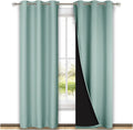Aqua Blue Blackout Curtains 84 in 2-Pack - Full Light Blocking