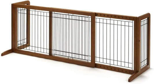 Richell Large Wood Pet Gate - Stylish & Sturdy