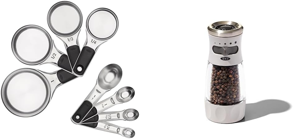 OXO Good Grips 8 Piece Stainless Steel Measuring Cups & Spoons Set