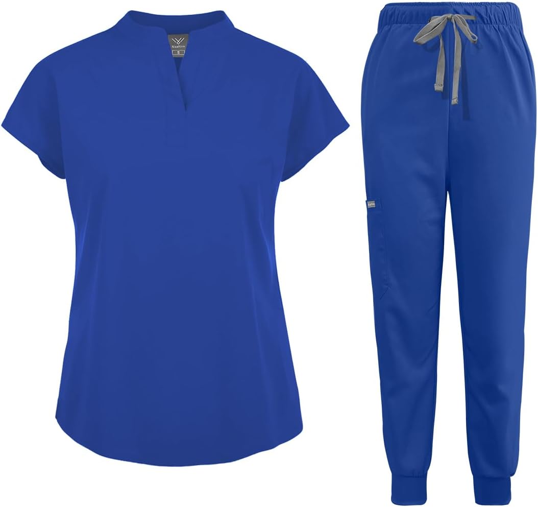 Niaahinn Scrubs Set for Women: Stylish Nurse Uniform Jogger Suit