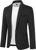 Men's Slim Fit One Button Sport Coat Blazer - Lightweight Polyester