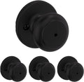 Kwikset Cove Interior Privacy Door Knob Pack of 4 - Matte Black