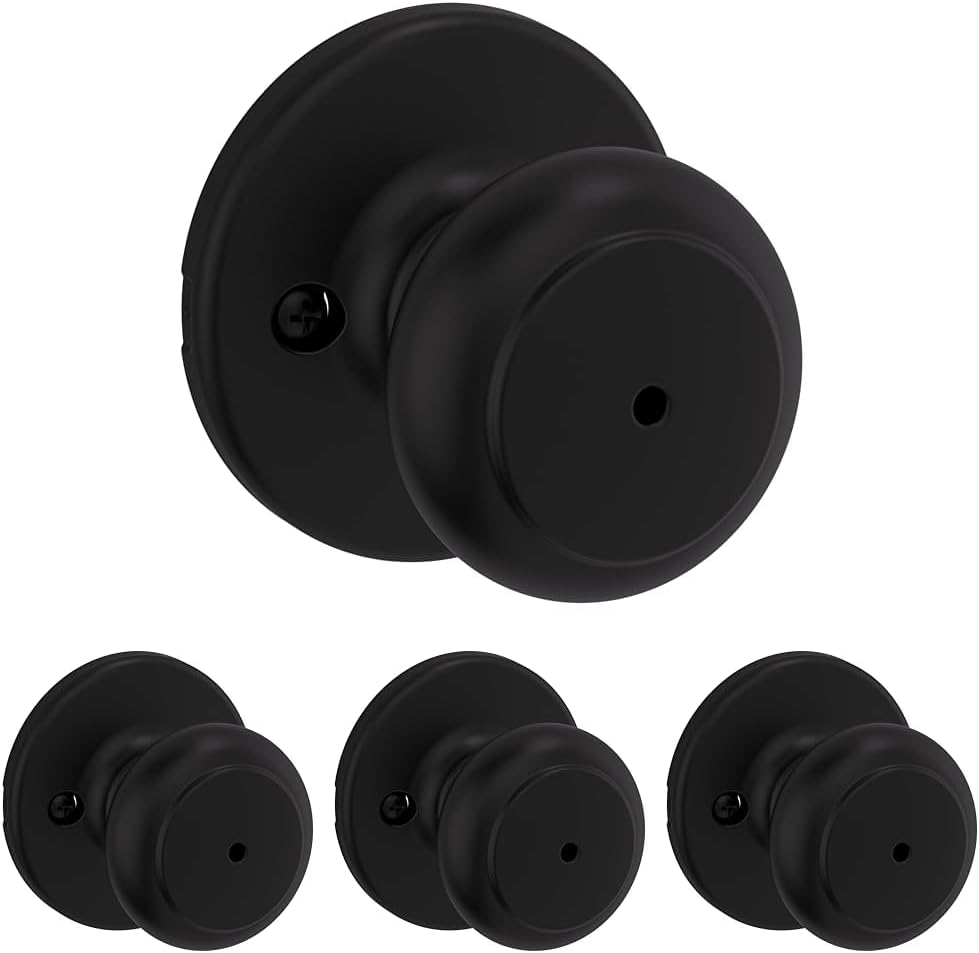 Kwikset Cove Interior Privacy Door Knob for Bedrooms and Bathrooms