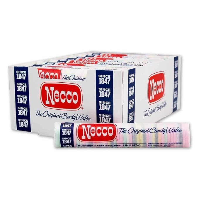 Necco Wafers Original Flavored Hard Candy Rolls for Sharing