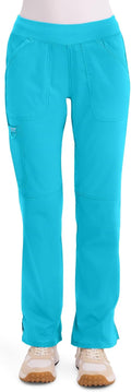 Women Scrub Pant with Straight Leg Pull-on - 4 Pocket Mid Rise