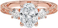 1-3 CT Moissanite Engagement Ring Colorless VVS1 Oval - Classic Art