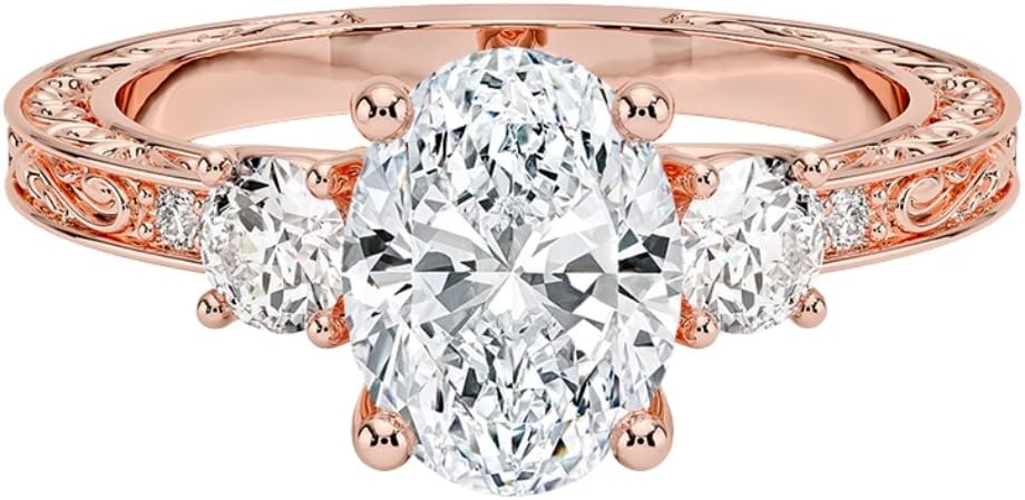 Stunning 1-3 CT Moissanite Engagement Ring in Solid Gold