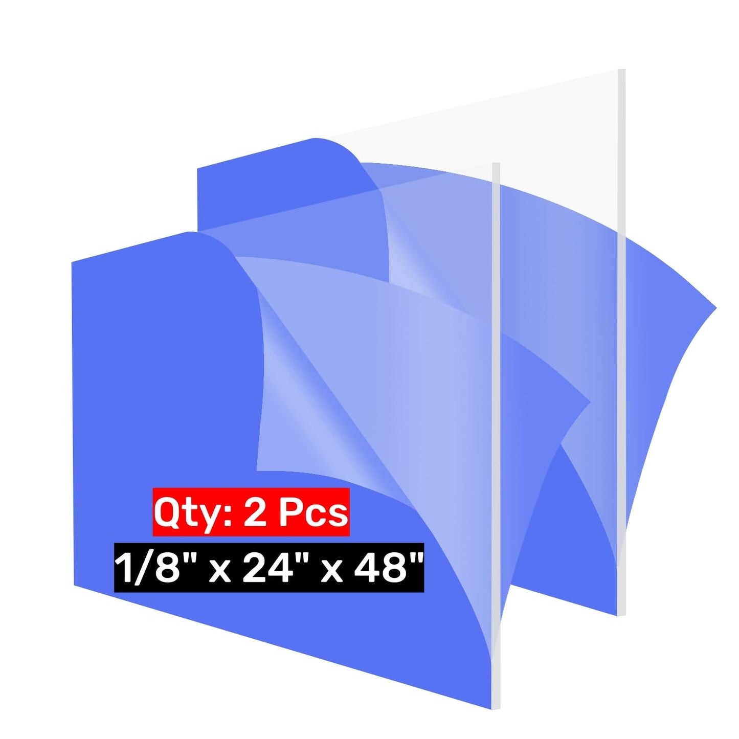 24x48 Clear Plexiglass Sheets for Crafts and Displays